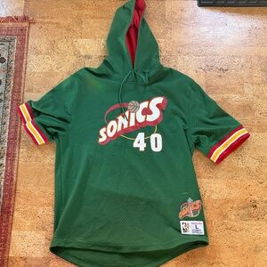 Mitchell & Ness Green Shawn Kemp Sonics Jersey Hoodie